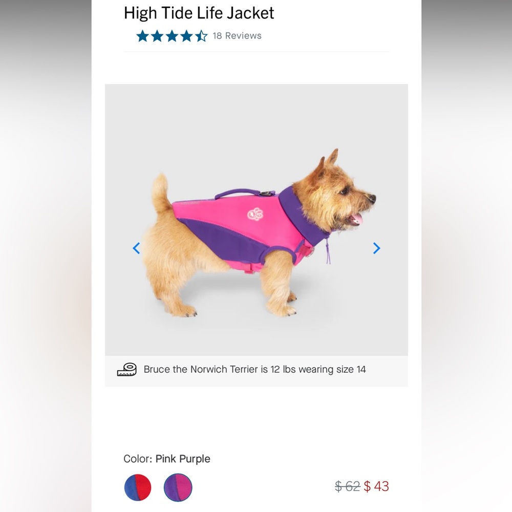 Canada pooch life vest